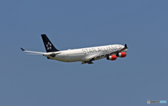 SAS STAR A340-313 OY-KBM 離陸 