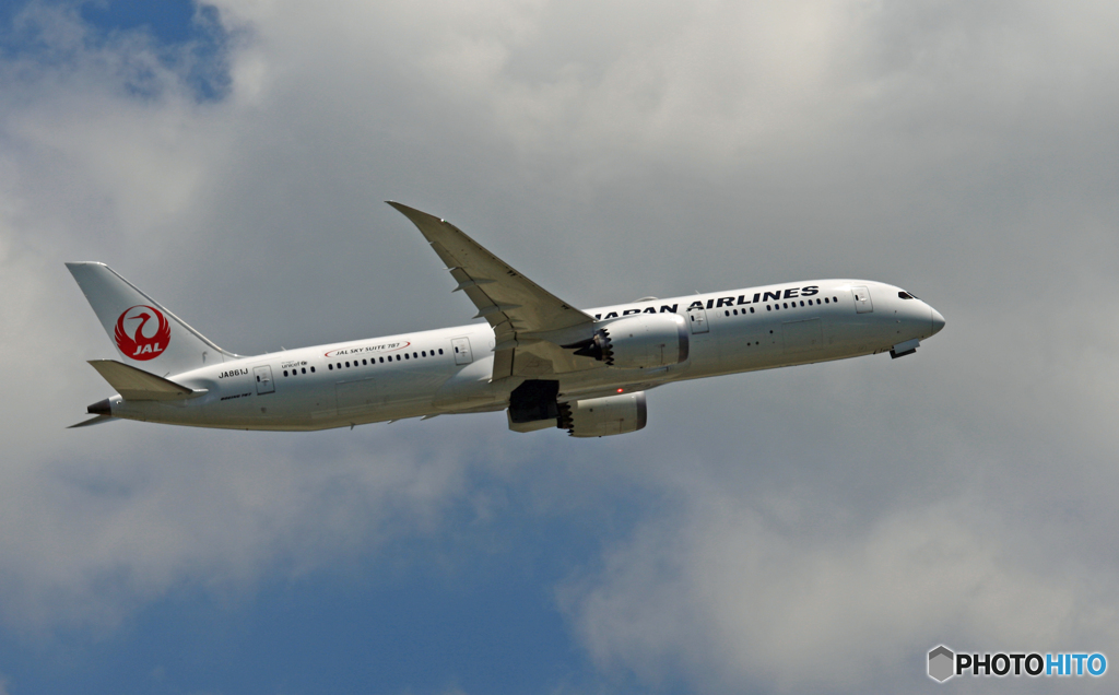 飛び立ち JAL 787-9 JA861J