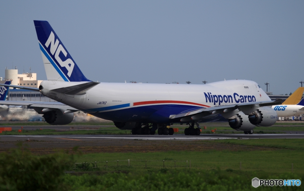 出発　NCA ７４７ジャンボ機