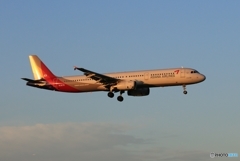 着陸　ASIANA A321-231 