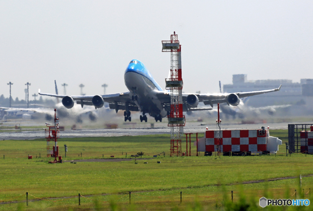 KLM 747-400 PH-BFS 離陸 