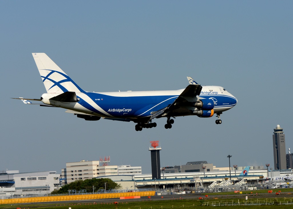 AB Cargo 747-400F 着陸　