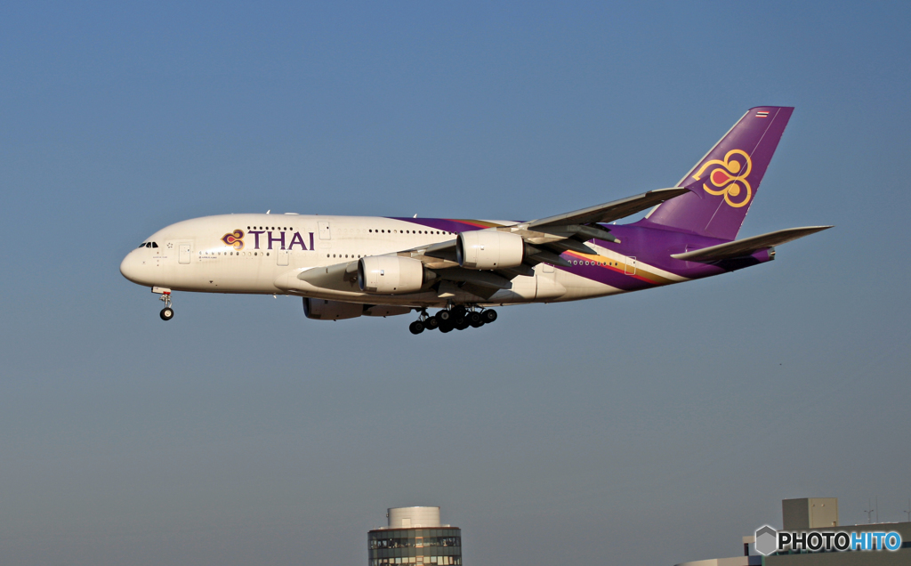 到着 THAI A380-841 HS-TUB