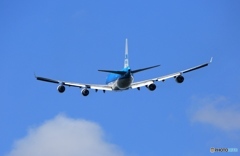KLM 747-400 ジャンボ機 出発　