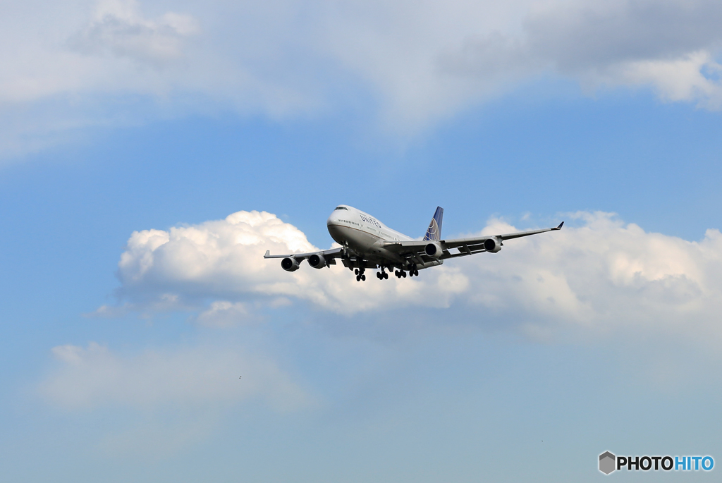 「空色」 UNITED 747-400 N181UA Landing