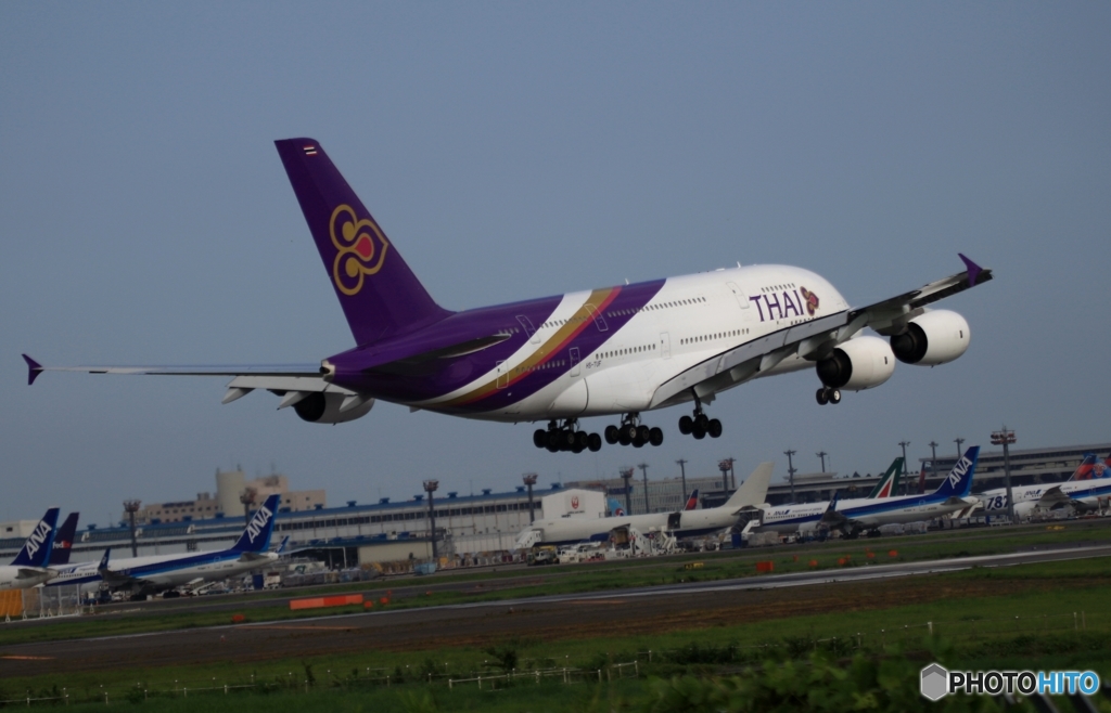 THAI A380-841 到着　