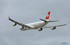 SWISS A340-313 HB-JMK 出発 