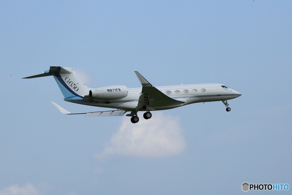 着陸　ｳｨﾙﾐﾝﾄﾝ Gulfstream Aerospace G650 