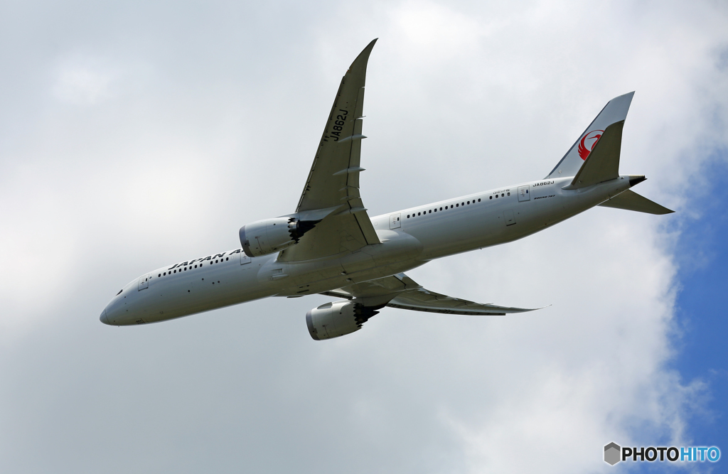「SKY」 JAL 787-9 JA862J 離陸