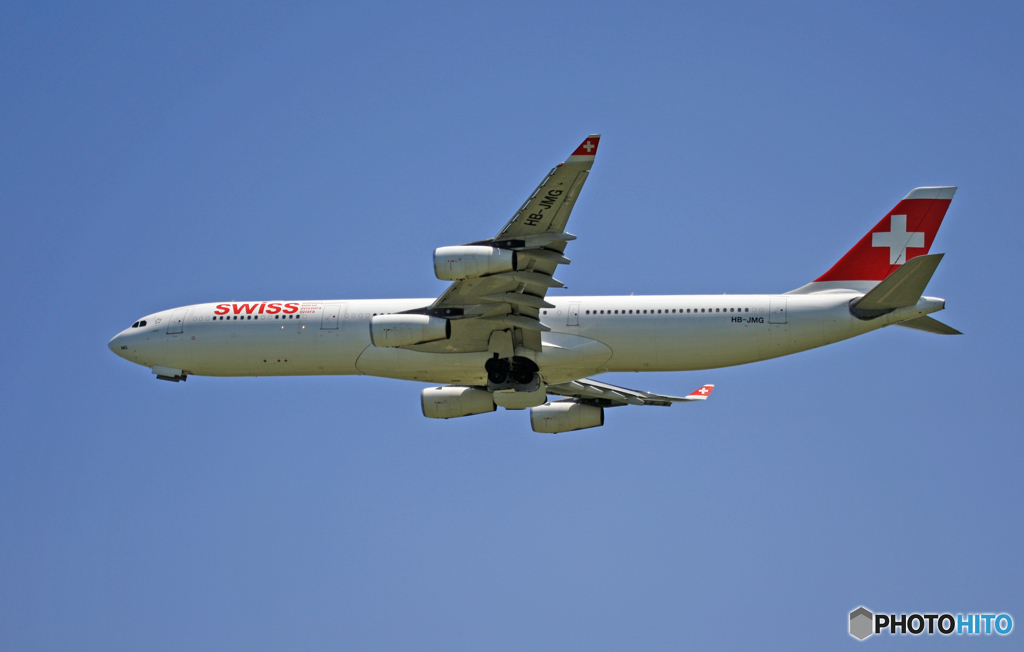 SWISS A340-313 HB-JMG 飛行 