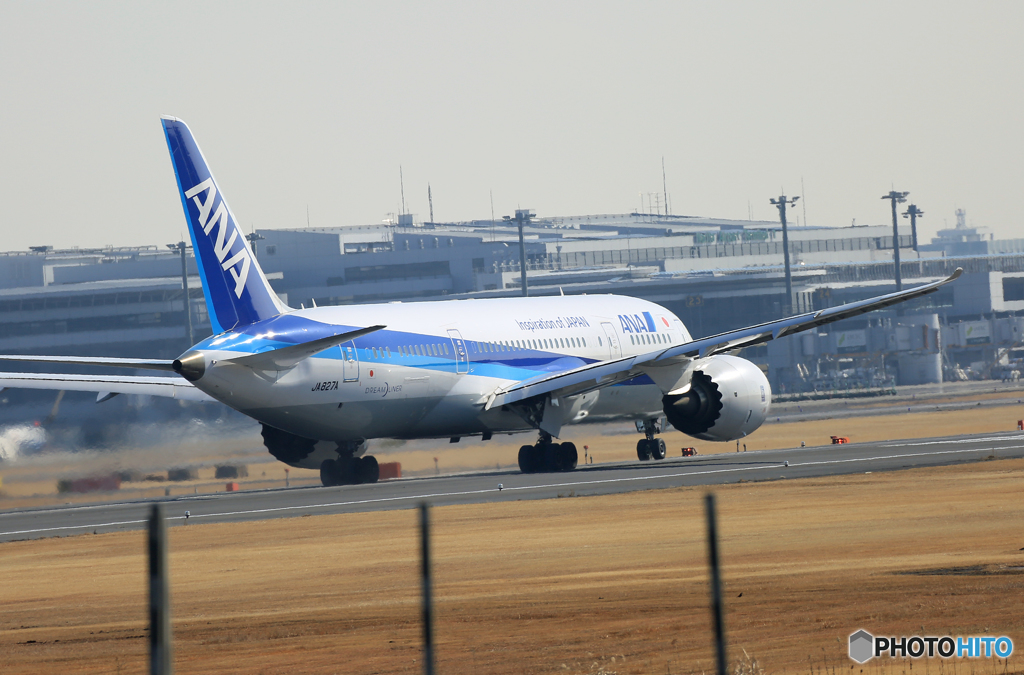 出発  ANA 787-8 JA827A
