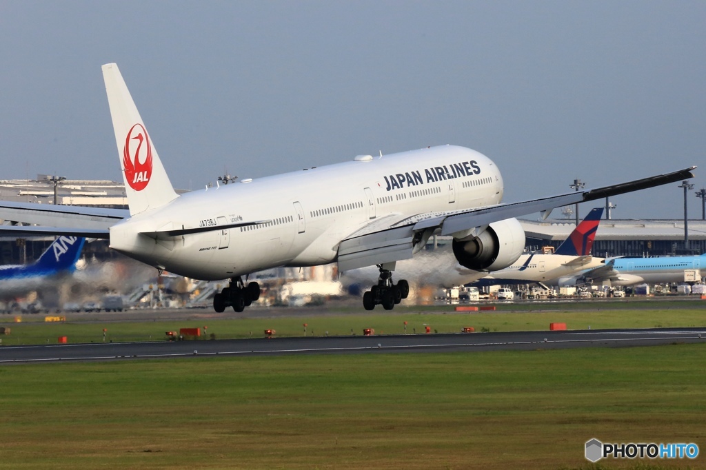 JAL 777-346 JA738J 到着　