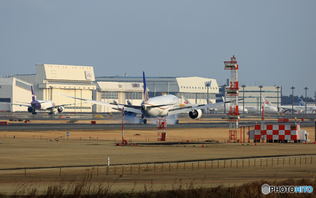 着陸 UNITED 787-9 N45956