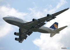 離陸　Lufthansa 747-430