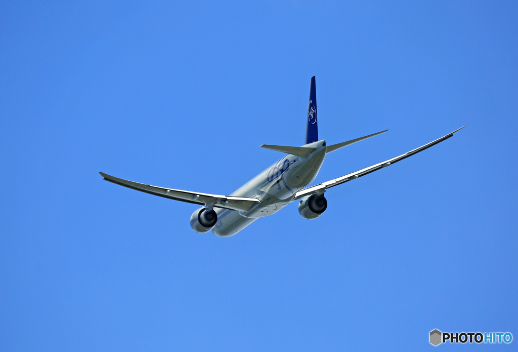 「スカイ」  KLM SKY 777-306 PH-BVD  飛び立ち