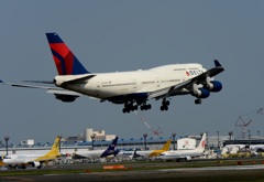 DELTA 747-400 着陸　
