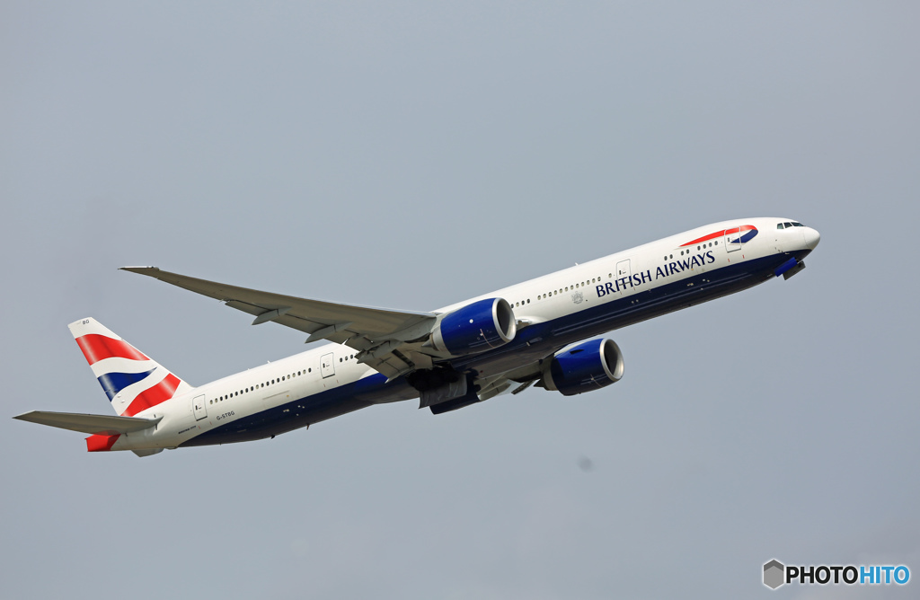 British 777-336 G-STBG Takeoff 