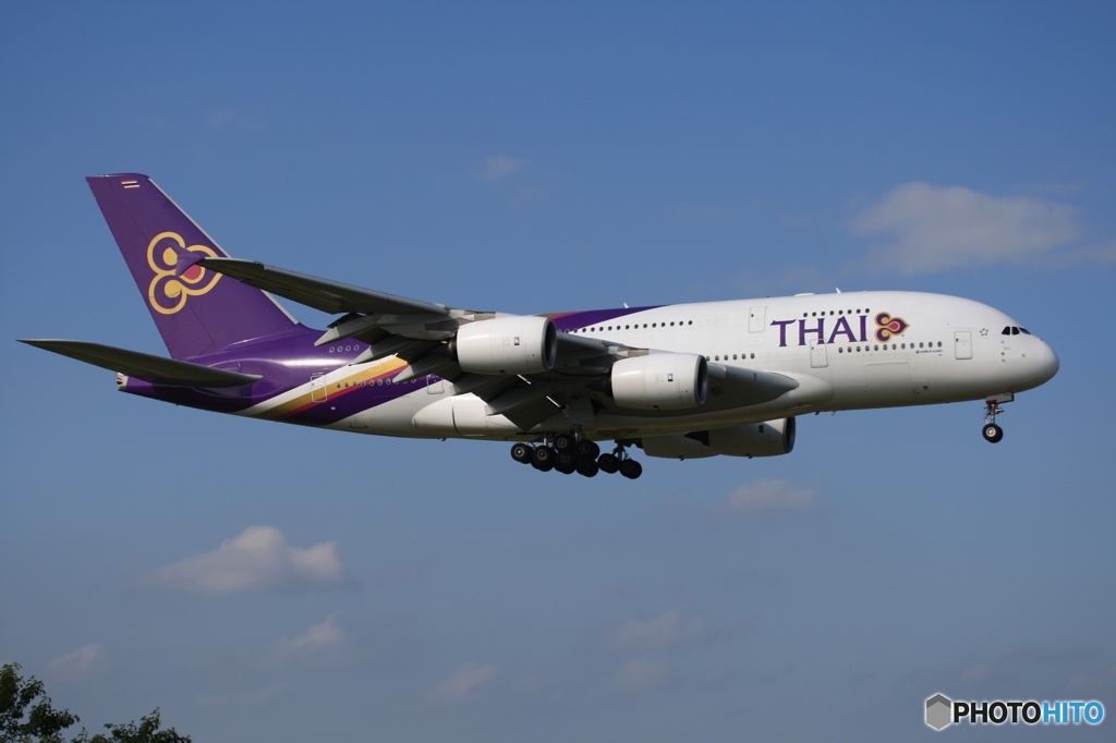 THAI A380-841 着陸　