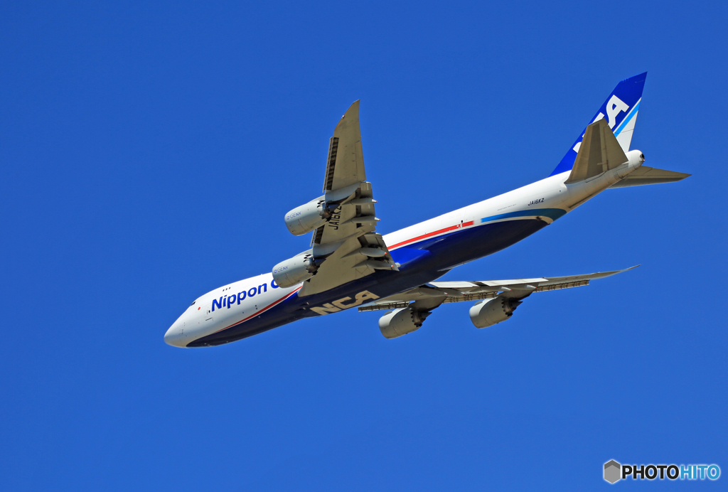 「ぶるー」 NCA 747-8KZF JA16KZ離陸