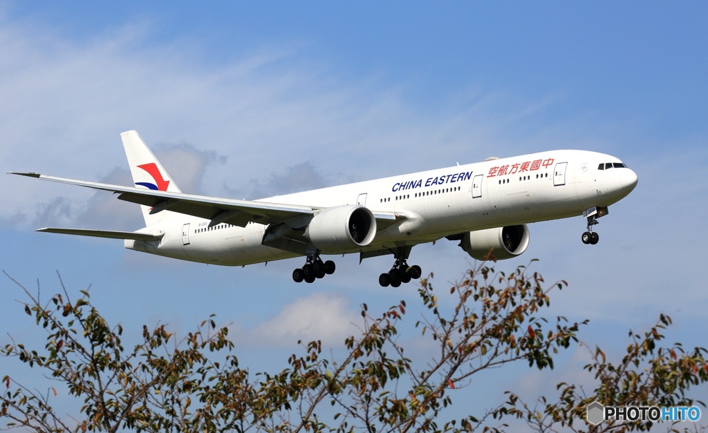 中国東方 777-39P B-2001 着陸　