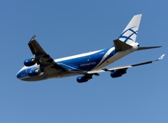 Air Bridge Cargo 747-46NF 離陸