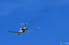 「青空」 小型機ガルフストリーム 飛び立ち 「青空」 小型機ガルフストリーム 飛び立ち
