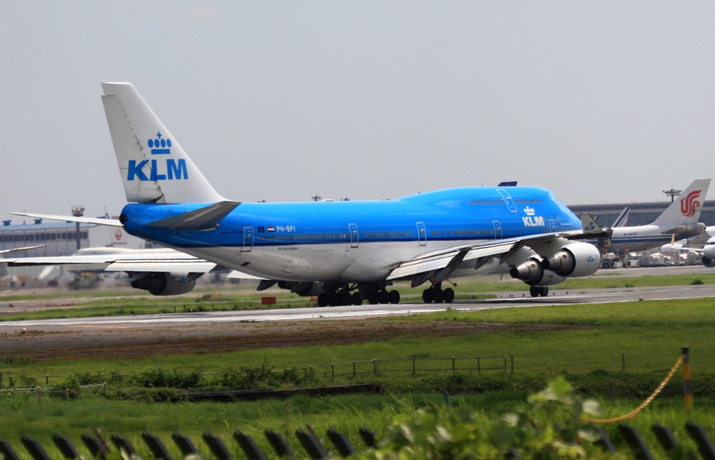 出発７４７ジャンボ機　KLM