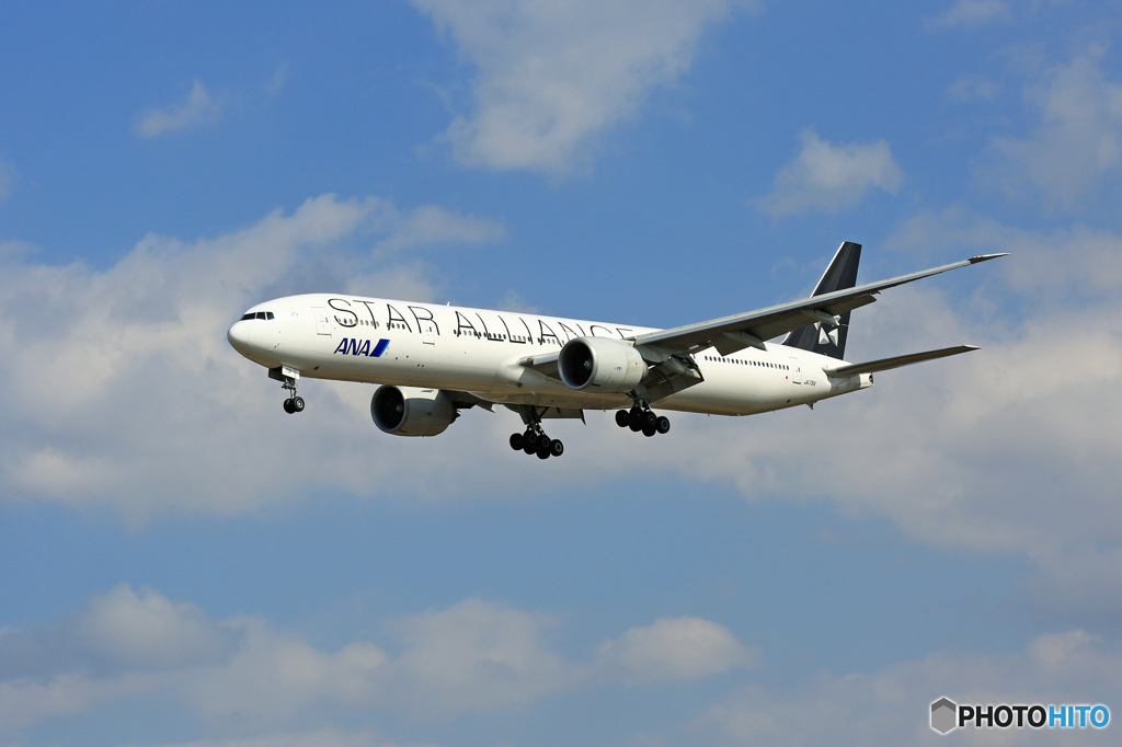 「すかい」 ANA STAR 777-381 JA731A 着陸