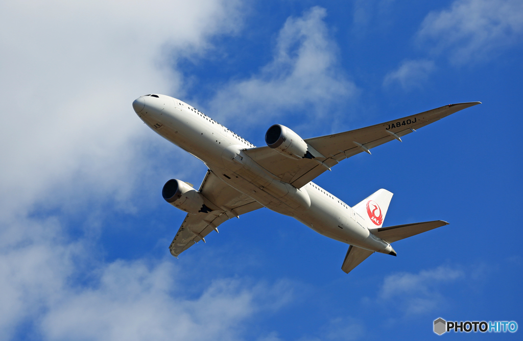 「青空」 JAL 787-8 JA840J飛び立ち 