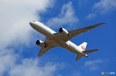 「青空」 JAL 787-8 JA840J飛び立ち 