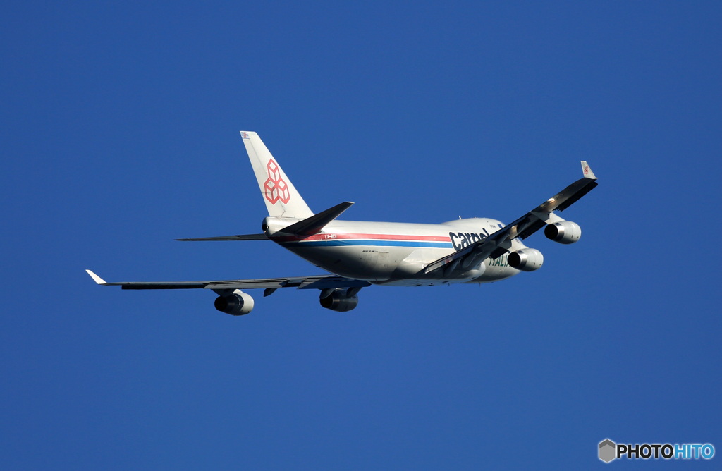 Cargolux 747-400 LX-RCV 飛び立ち　