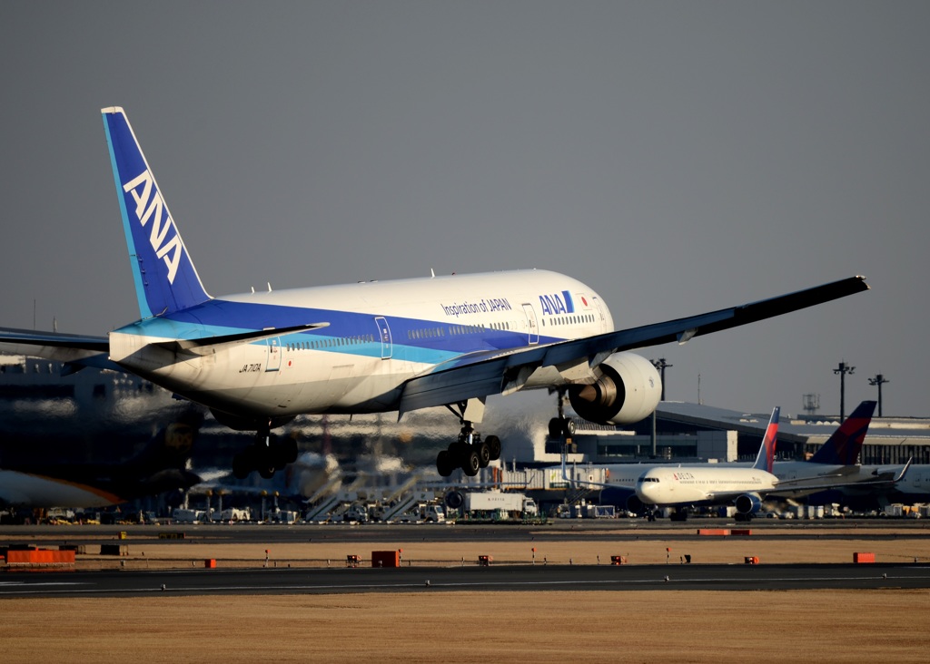 着陸（218）ANA 777-281 