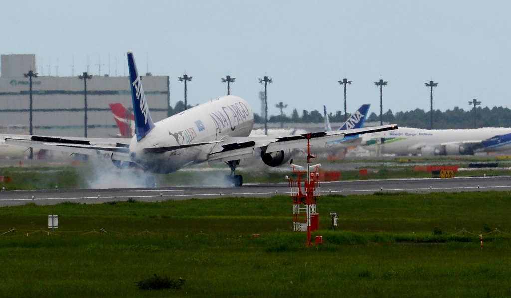 着陸（14-2）全日本空輸Boeing 767-381ER[b]