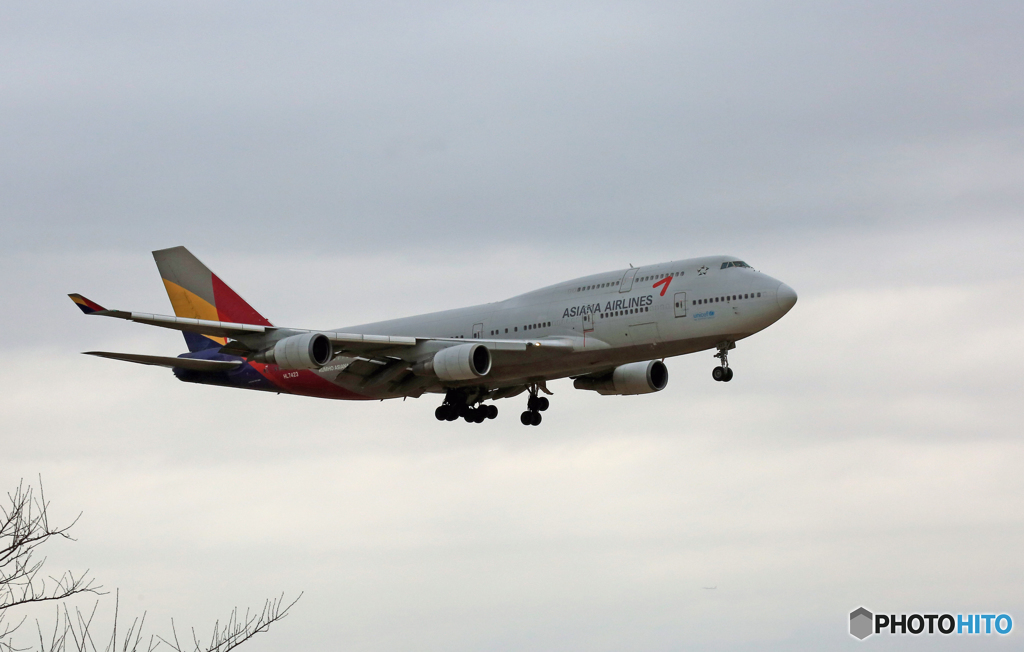着陸 Asiana 747-400 HL7423