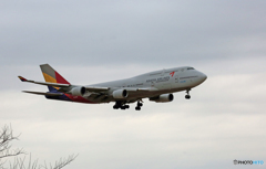 着陸 Asiana 747-400 HL7423