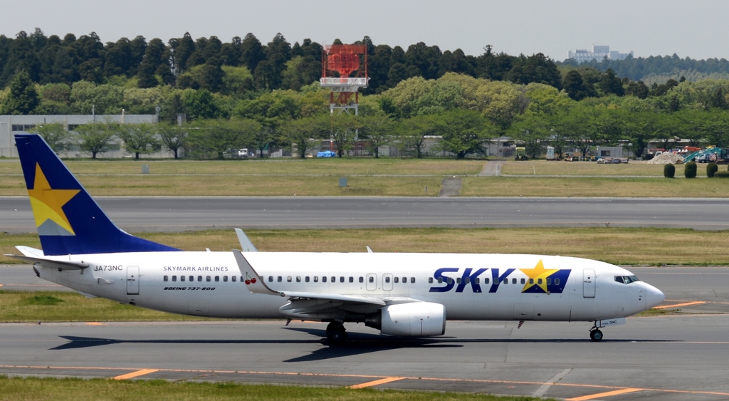 出発（124）SKYMARK 737-800　佐藤錦？