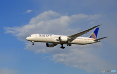 「良い空～」 UNITED 787-9 N27958到着
