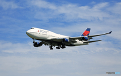 着陸DELTA 747-400 N662US/ジャンボ保存委員会 