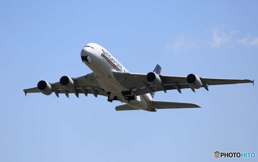 Singapore A380-841 出発　