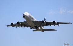 Singapore A380-841 出発　
