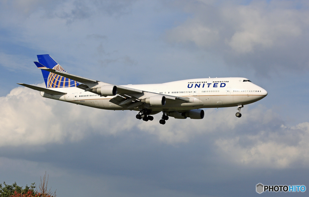 ✈UNITED B747-400 N178UA Landing