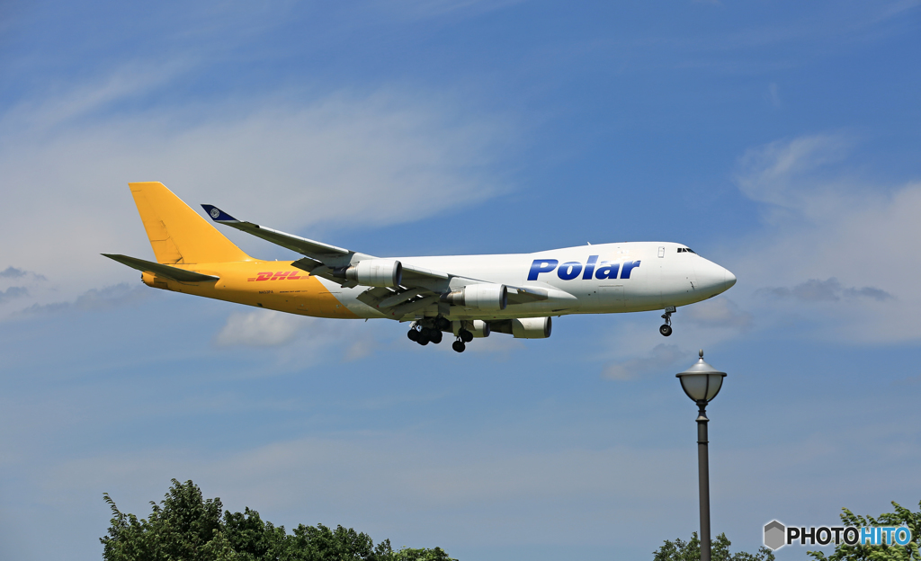 到着Polar 747-46N N453PA/ジャンボ保存委員会