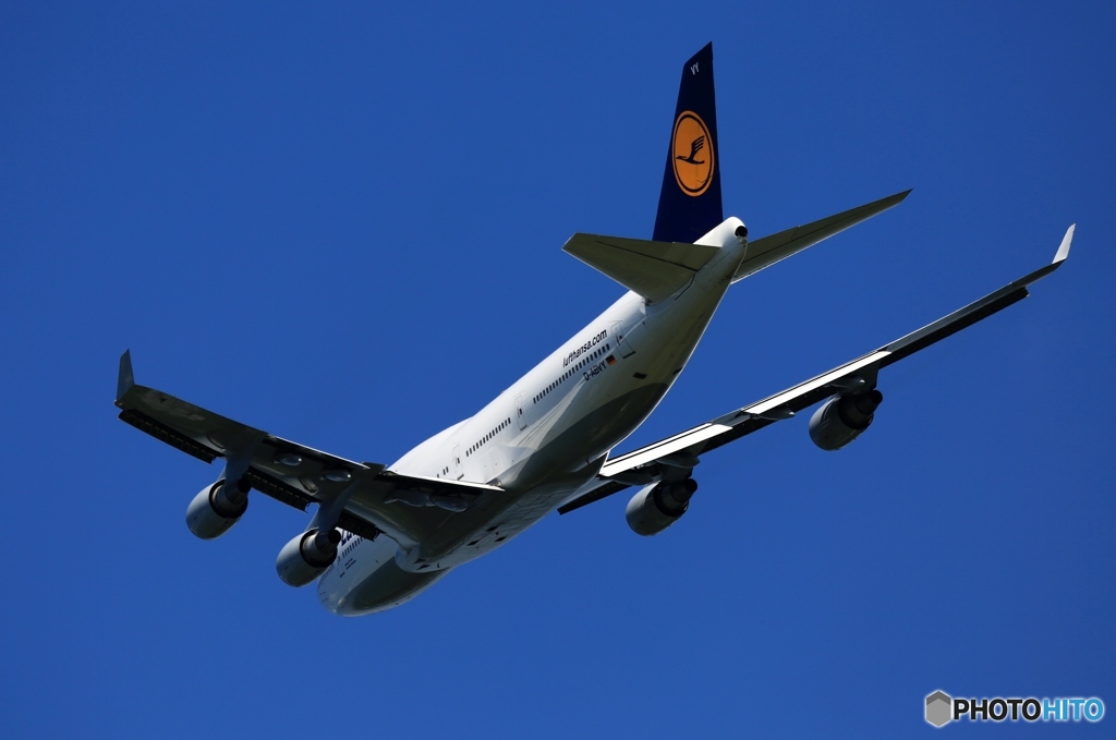 出発　Lufthansa ７４７ジャンボ機