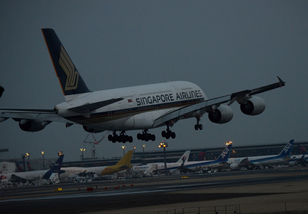 到着 Singapore A380-841