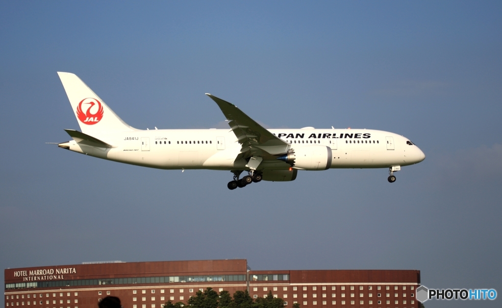 JAL 787-8 着陸　