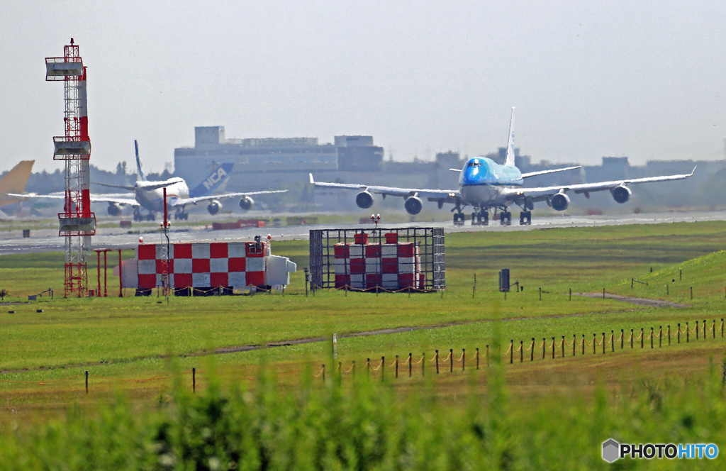 KLM 747-400 PH-BFS 出発　
