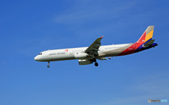 ASIANA A321-231 HL8266 着地前 