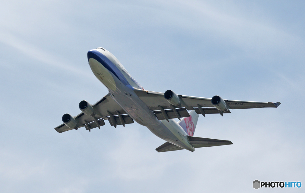 飛び立ち China Cargo 747-409 B-18718ジャンボ保存委員