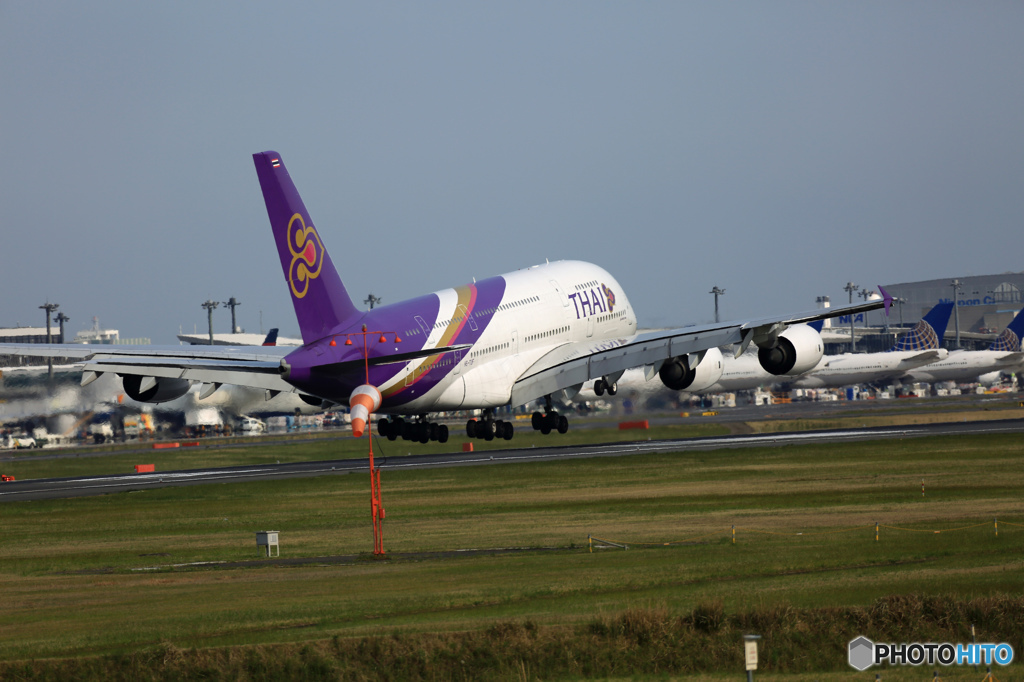 THAI A380-841 HS-TUF 着陸 