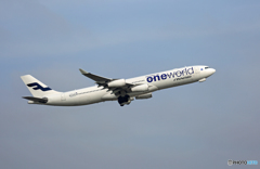 離陸  Finnair A340-313 OH-LQE